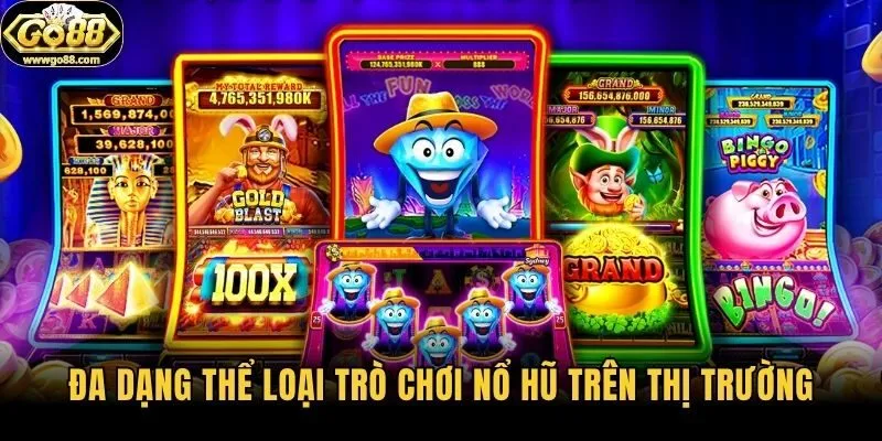 Đa dạng thể loại trò chơi nổ hũ trên thị trường